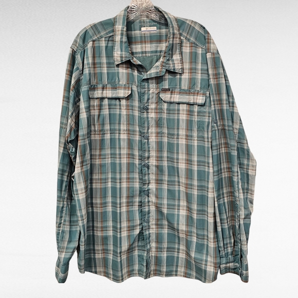 Columbia Omni-Shade Men's Long Sleeve Shirt Size 2XT/2TL - Picture 12 of 12